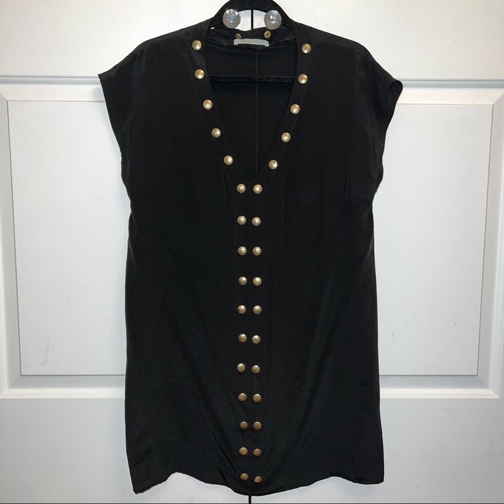 Geren Ford Black Grommet Dress